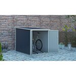 Abri pour 2 vélos en métal - 2,81 m² - Gris anthracite