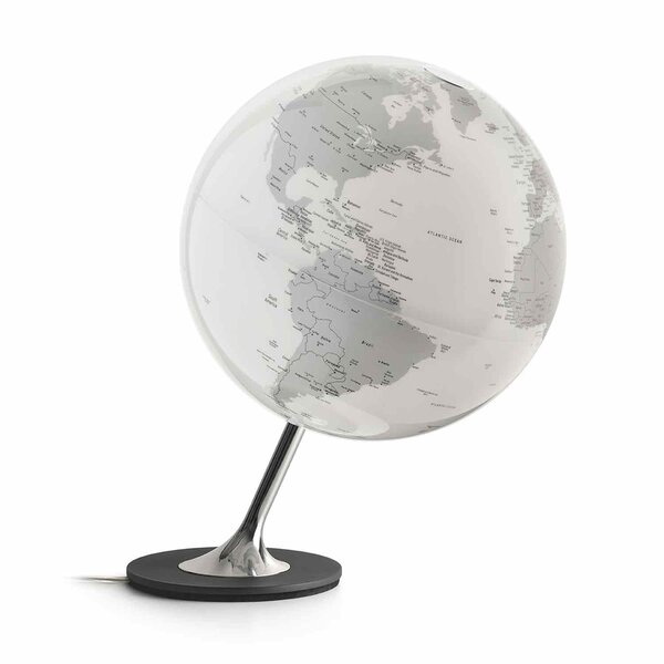 Globe terrestre lumineux Anglo Ø 25 cm - Chrome