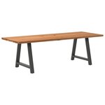 vidaXL Table à manger marron clair bois de chêne massif rectangulaire