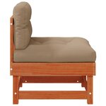 vidaXL Sofa de jardin milieu Pin massif Brun Ciré