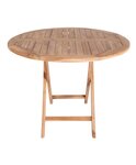 Table de jardin Ø 100 cm + 4 chaises en teck