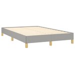 vidaXL Sommier à lattes de lit et matelas gris clair 120x190 cm tissu