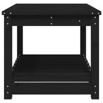 vidaXL Table de jardin noir 82 5x50 5x45 cm bois massif de pin