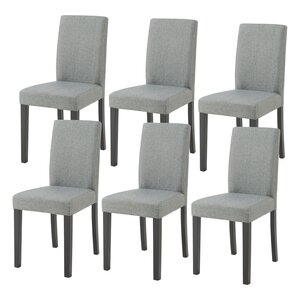 Lot de 6 chaises de salle à manger gris clair 03_0009898