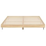 vidaXL Cadre de lit chêne sonoma 180x200 cm bois d'ingénierie