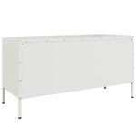 vidaXL Meuble TV blanc 100 5x39x50 5 cm acier