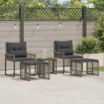 vidaXL Ensemble de meubles d'extérieur 5 pc Gris