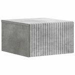 vidaXL Cabinet de chevet mural 2 Pièces Gris béton 33 x 34 5 x 20 cm