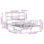 vidaXL Lit bibliothèque sans matelas 120x200 cm bois de pin massif