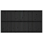 vidaXL Tête de lit murale Noir 204x3x110 cm Bois massif de pin