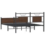 vidaXL Cadre de lit sans matelas chêne marron 137x190 cm