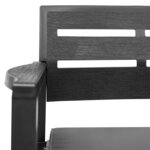 vidaXL Salon de jardin 4 Pièces plastique anthracite