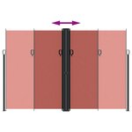 vidaXL Auvent latéral rétractable terre cuite 220x1200 cm