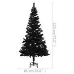 vidaXL Arbre de Noël artificiel pré-éclairé et boules noir 120 cm PVC