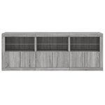 vidaXL Buffet avec lumières LED sonoma gris 181 5x37x67 cm