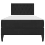 vidaXL Cadre de lit avec matelas Noir 80 x 200 cm Velours