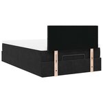 vidaXL Cadre de lit ottoman avec matelas noir 120x200 cm velours
