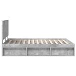 vidaXL Cadre de lit Béton 160 x 200 cm Bois de pin massif