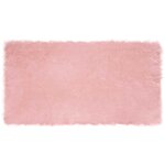 vidaXL Tapis en fausse Tafalla Rose 80 x 150 cm Polyester