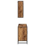 vidaXL Ensemble de mobilier de salle de bain 2 Pièces Bois Ancien