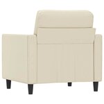 vidaXL Fauteuil Crème 60 cm Similicuir