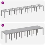 vidaXL Ensemble de salle à manger pour jardin 17 Pièces Gris clair