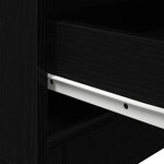 vidaXL Cabinet de chevet avec tiroir Chêne noir