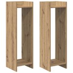 vidaXL Support de Plante 2 pièces Chêne artisanal 30 x 30 x 100 cm