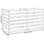 Vidaxl bac de compostage à lattes bois de pin imprégné 180x90x90 cm