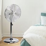 Ventilateur sur pied chromé 45 cm 50 W Bestron DFS45S
