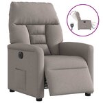 vidaXL Fauteuil inclinable électrique Taupe Tissu