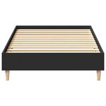 vidaXL Cadre de lit sans matelas noir 90x190 cm bois ingénierie