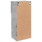 vidaXL Meuble TV avec lumières LED gris béton 40 5x30x90 cm