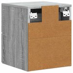 vidaXL Cabinet de chevet mural Sonoma gris 33 x 34 5 x 40 cm