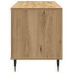 vidaXL Meuble à vinyles avec étagère chêne artisanal 100 x 38 x 48 cm