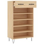 vidaXL Armoire à chaussures chêne sonoma 60x35x105cm bois d'ingénierie