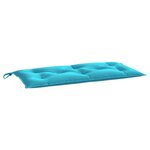 vidaXL Coussin de banc de jardin turquoise 100x50x7 cm tissu oxford