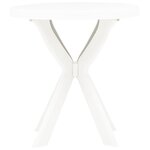 vidaXL Table de bistro Blanc Ø70 cm Plastique