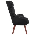 Chaise relaxante vidaXL Noir en faux cuir