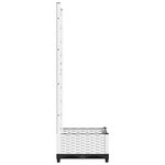 vidaXL Jardinière avec treillis Blanc 40x40x121 5 cm PP