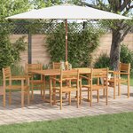 vidaXL Chaises empilables de jardin 6 Pièces Marron 55 5 x 55 5 x 90 cm