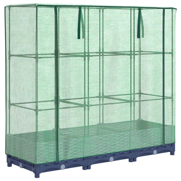 vidaXL Lit surélevé avec housse de serre aspect rotin 120 x 40 x 123 cm