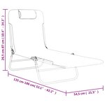 vidaXL Chaises longues pliables lot de 2 bleu textilène et acier