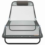 vidaXL Chaise longue pliante Gris 182 x 55 x 85 5 cm Textilène