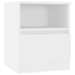 vidaXL Tables de chevet 2 Pièces blanc 40x40x50 cm bois d'ingénierie