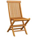 vidaXL Chaises de jardin et coussins anthracite lot de 4 Bois de teck
