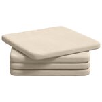 vidaXL Coussins de siège 4 Pièces Beige 40 x 40 x 3 cm
