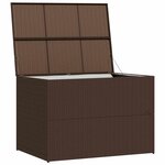 vidaXL Boîte de stockage de jardin marron 150x100x100cm Résine tressée