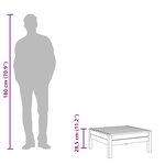 vidaXL Repose-pied de jardin Bois de pin massif