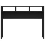 vidaXL Table console noir 105x30x80 cm bois d'ingénierie